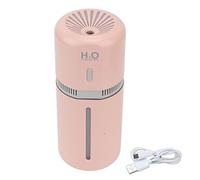 Car Humidifier | 180ml Large Capacity with Color Night Lights | Portable Cool Mist Humidifier for Bedroom/Office/Travel | USB Charging, 2 Spray Modes (Pink)
