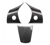 Car Interior 3 Pezzi Per Tesla Per Model 3 Per Model Y Interni Coprivolante Per Auto Trim Adesivo ABS Patch Decorazione Modificata Interni Auto(Bright Carbon Fiber)