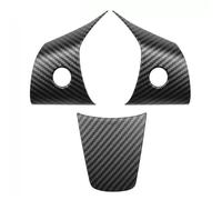 Car Interior 3 Pezzi Per Tesla Per Model 3 Per Model Y Interni Coprivolante Per Auto Trim Adesivo ABS Patch Decorazione Modificata Interni Auto(Matte Carbon Fiber)