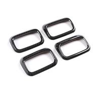 Car Interior 4 Pezzi Console per Auto Cruscotto Adesivi per Telaio Aria Condizionata Sfiato Copertura Trim per Mercedes per Benz GLE GLS 2020 Auto Pulsante Adesivo(Fibra di Carbonio)