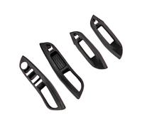Car Interior 4 Pz/set Auto Porta Interna Bracciolo Maniglia Decorazione Copertura Trim Adesivo Per Ford Per Focus 3 MK3 2015-2018 Accessori Auto Pulsante Adesivo(Nero)
