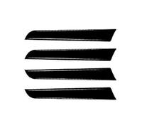 Car Interior 4 PZ/SET Per A4L 2009 2010 2011 2012 2013 2014 2015 2016 Auto Porta Pannello Striscia Di Rivestimento Adesivi In Fibra Carbonio Accessori(Nero lucido)