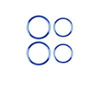 Car Interior 4PCS Anelli Per Chevy Per Camaro 2016-2023 Accessori Per Auto In Lega Di Alluminio Presa Di CORRENTE Vent Adesivo Auto Pulsante Adesivo(Type 1 Blue)