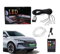 Car Interior Ambient Lights | 25x15.5x4cm Rubber Wireless LED Strip Kit | APP-Controlled Decorative Auto Lighting | Remote Multi-Mode Glow System For Cars Trucks RVs Trailers Sedans Pickups