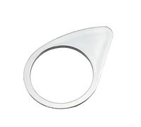 Car Interior Auto Specchietto Retrovisore Manopola Di Regolazione Decorazione Copertura Trim Per Ford Per Focus 3 MK3 LHD 2012-2018 Adesivi Accessori Auto Pulsante Adesivo(Glossy Silver)