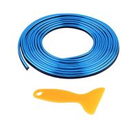 Car Interior Decor Line, 5M 4 colori Car Interior Molding Strips Esterno Modanatura Trim Strips linea Adesivi volante ruota flessibile Decor Line(Blue)