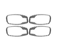 Car Interior Per BMW Serie 5 E60 2004-2010 Accessori Per Interni Auto Interni In Fibra Di Carbonio Maniglia Per Portiera Trim Cornice Decor Adesivi Styling Decori(Nero)
