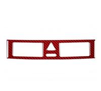Car Interior Per Mercedes Per Benz Classe C W203 2005-2007 In Fibra Di Carbonio Auto Centrale Spia Emergenza Pannello Copertura Trim Adesivo(Rosso)
