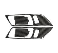 Car Interior Per Mustang GT 2015-2021 Styling Fibra Carbonio Interni Maniglia Portiera Dell'auto Decorazione Telaio Adesivi Rivestimento Della Copertura Auto Pulsante Adesivo(A set(Black))