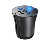 Car Inverter, Fast Charger, 3.54in USB Adapter, Twelve Volt, Twenty Four, Two Hundred Twenty, Type-C Socket, Auto Accessory for Road Trips, Camping, Laptop, Phone, Indoor Use