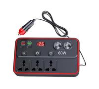 Car Inverter - Stable Power Conversion & Fast Multi Device Charging, 12V 24V To 220V Converter + USB Ports | Fire Retardant Alloy Housing - For Automotive Sedans & Pickup Trucks