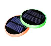 Car LED Coaster Lights - 7-Color Solar USB Charging Bottle Cup Holder Lights, 1 Pair Rechargeable Interior Auto Coasters, Ambient Atmosphere Lighting for Vehicle Dashboard Console Travel Commute Daily