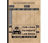 Car Loan Payments Log Book: Comprehensive Guide to Recording And Track Monthly Auto Loan Payments | Automobile Loan Record Logbook