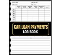 Car Loan Payments Log Book: Stay on Track with Every Due Date and Payoff Goal