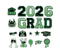 Car Magnet - 20 Piece Reusable Novelty Auto Decorations, Graduation Cap Design with Glossy Finish, Weatherproof Vinyl Sheet, Worry-less Magnetic Grip, for Garage Doors Fridges