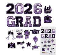 Car Magnet - 20 Piece Reusable Novelty Auto Decorations, Graduation Cap Design with Glossy Finish, Weatherproof Vinyl Sheet, Worry-less Magnetic Grip, for Garage Doors Fridges
