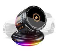 Car Magnet Phone Mount With RGB Lights Washable Base Wireless Stand Charger