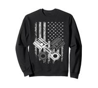 Car Mechanic Piston US Flag Auto Engine Patriot Garage Guy Felpa