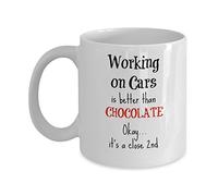 Car Mechanic Working On Car Is Better Than Chocolate Tazze Da Caffè Classica Tazza Da Caffè In Ceramica Tazze 330Ml Per Ufficio Cappuccino Donna