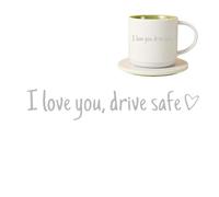 Car Mirror Decal - Pvc Rear View Mirror Sticker | I Love You Rearview Decal | Windshield Window Stickers For Cars | Auto Truck SUV Motorbike Pickup Scooter Decoration | Highway Night Driving Long Tra