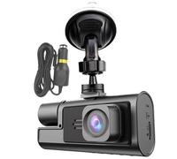 Car Monitor Camera, Lens Recorder, Motion Detection Wide Angle Night Vision Parking Monitor Language Support Compact Design Battery Backup, Car Accessories for Seamless, Loop, Recording