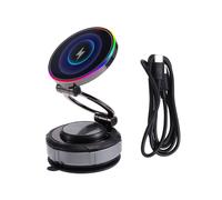 Car Mount Vacuum Magnetic Holder Foldable Strong Suction Stand Fast Wireless Charging 360 Rotation Car Phone Holder