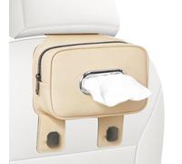 Car Napkin Holder - Wide Tissue Dispenser, Easy Access Storage Organizer | Vehicle Tissue Case - Quick Pulling for Convenience | Hanging Hook Mount with Space Saving Design for Travel and Daily Commut