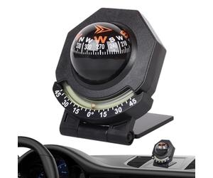 Car Navigation Compass | Portable Foldable High Precision Direction Guide Compass With Inclinometer | 180-Degree Useful And Functional Outdoor Compasss For Camping, Climbing, Adventures