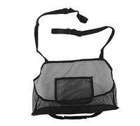 Car Net Pocket Handbag Purse Holder Between Seats Organizer Extra Storage Space Expandable Size Adjustable Elastic Rope Strong Plastic Mesh PE Board Black Edge For Sedans SUVs