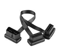 CAR OBD2 16 PIN 2 en 1 Cable de diagnóstico convertido Conector Cable Conector Reemplace el puerto de fábrica Transferencia de datos de alta velocidad para el diagnóstico y ajuste