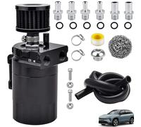 Car Oil Catch Tank Can,300ml Flaconi Decanter Vapori Olio per Auto,Serbatoio per Auto in Alluminio,Decanter Serbatoio con Filtro Dell'aria,decanter Vapori olio,Facile da Installare e Utilizzare