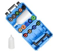 Car Oil Funnel Kit 16pc Spillproof Flexible Radiator Burping Tool | Radiator Fill Funnel Kit for Burping Drain Flush Vehicle Trucks SUV Engine Cooling System RV Repair