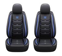 Car Passion 2 Coprisedile Auto Universale Sportivo Qualità Superiore in Ecopelle Anteriore con Poggiatesta Compatibile con Airbag Laterale Protezione Sedile Look Dinamico (2 Coprisedili Blu)