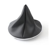 Car Passion Cuffia Leva Cambio Manuale + Ghiera Cromata Interna e Esterna Telaio Compatibile con Fiat 500 2007> Cuciture Nere Set Completo Ricambio Auto