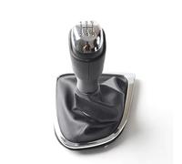 Car Passion Cuffia Leva Cambio Manuale + Pomello + Ghiera Cromata Compatibile con Renault Clio 4 2012-2019 Set Completo Ricambio Auto (5 Marce)