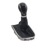 Car Passion Cuffia Leva Cambio Manuale + Pomello + Ghiera di Ritenzione Cromata Compatibile con Opel Astra J 2009-2015 6 Marce Set Completo Ricambio Auto