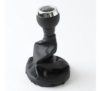 Car Passion Cuffia Leva Cambio Manuale + Pomello + Ghiera Telaio Compatibile con Mini Cooper R55 R56 R57 R58 R59 R60 R61 Cuciture Nere 6 Marce Set Completo Ricambio Auto