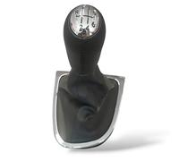 Car Passion Cuffia Leva Cambio + Pomello + Ghiera Cromata Compatibile con Renault Clio 4 2012-2019 Set Completo Ricambio Auto (6 Marce)