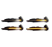 Car Passion Indicatore di direzione Freccia Specchietto laterale LED Compatibile con Audi A1 2010-2018 Luce Dinamico Progressivo Fumè Nero Side Marker Dynamic (Audi A1)