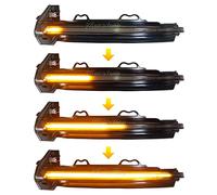 Car Passion Indicatore di direzione Freccia Specchietto laterale LED Compatibile con Audi A4 B9 2016-2019 A5 2017-2019 Luce Dinamico Progressivo Fumè Nero Side Marker Dynamic (A4 - A5)