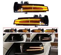 Car Passion Indicatore di direzione Freccia Specchietto laterale LED Compatibile con B C E S CLA GLA GLK CLS Luce Dinamico Progressivo Fumè Nero Side Marker Dynamic (Mercedes)
