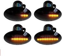 Car Passion Indicatore di direzione Freccia Specchietto laterale LED Compatibile con Fiat 500 500L 500 Abarth Lancia Ypsilon Alfa Romeo 4C Luce Dinamico Progressivo Fumè Nero Side Marker Dynamic