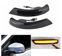 Car Passion Indicatore di direzione Freccia Specchietto laterale LED Compatibile con Ford Focus MK2 MK3 2008-2016 Mondeo MK4 2011-2015 Luce Dinamico Progressivo Fumè Nero (Focus MK2 MK3 Mondeo MK4)