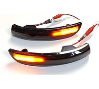 Car Passion Indicatore di direzione Freccia Specchietto laterale LED Compatibile con Ford Kuga 2013-2018 Ecosport 2013-2018 Luce Dinamico Progressivo Fumè Nero Side Marker Dynamic