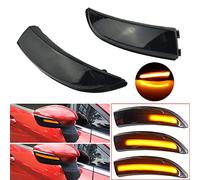 Car Passion Indicatore di direzione Freccia Specchietto laterale LED Compatibile con Luce Dinamico Progressivo Fumè Nero Side Marker Dynamic (Ford Fiesta 7 B-Max)