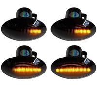 Car Passion Indicatore di direzione Freccia Specchietto laterale LED Compatibile con Luce Dinamico Progressivo Fumè Nero Side Marker Dynamic (500 500L Ypsilon 4C)