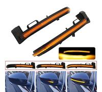 Car Passion Indicatore di direzione Freccia Specchietto laterale LED Compatibile con Luce Dinamico Progressivo Fumè Nero Side Marker Dynamic (Per Peugeot 308 2013-2019)