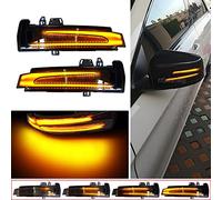 Car Passion Indicatore di direzione Freccia Specchietto laterale LED Compatibile con Mercedes Classe A B C E S CLA GLA GLK CLS Luce Dinamico Progressivo Fumè Nero Side Marker Dynamic