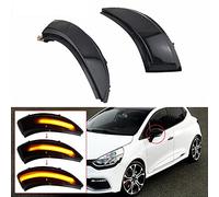 Car Passion Indicatore di direzione Freccia Specchietto laterale LED Compatibile con Renault Clio IV e Captur Luce Dinamico Progressivo Fumè Nero Side Marker Dynamic