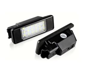 Car Passion Kit luci led targa compatibile con Citroen Peugeot posteriori canbus NO ERRORE 18 SMD 6000K luce bianco ghiaccio placchetta lampada ricambio (Peugeot - Citroen)